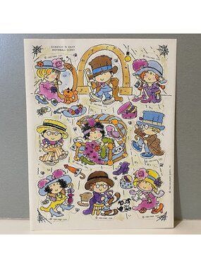 Vintage Hallmark 1983 Mothball Scent Scratch ‘N Sniff Stickers